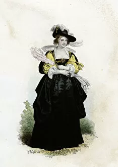 Images Dated 8th March 2011: Helene Fourment, second wife of Rubens, engraving, 1870