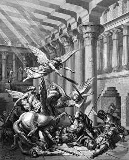 Paul Gustave Prints: Heliodorus attempting to take treasure from the Temple at Jerusalem