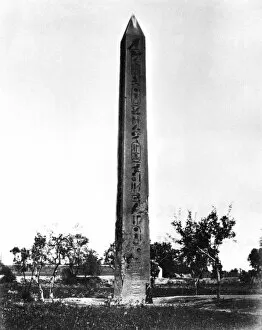 Bonfils Collection: Heliopolis Obelisk, Egypt, 1878. Artist: Felix Bonfils