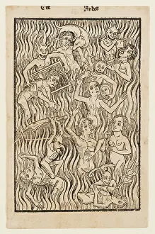 Kingdom Of God Prints: Hell, from the 'Seelen Wurzgarten' by Conrad Dinckmut, 1483. Creator: Anonymous