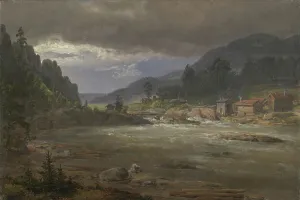 Johan Christian Clausen Dahl Prints: Hellefossen near Hokksund, 1847. Creator: Johan Christian Dahl