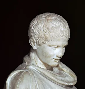 Archaeological Museum Prints: Hellenistic marble statue of a young athlete from Aydin, 1st century BC