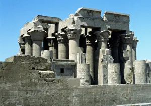 Ptolemy Xiii Prints: Hellenistic temple at Kawm Umbu (Kom Ombo) Egypt, c2nd century-1st century BC