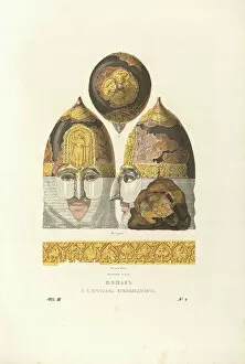 Helmet of Grand Prince Yaroslav II Vsevolodovich, 1840s. Artist: Solntsev, Fyodor Grigoryevich (1801-1892)