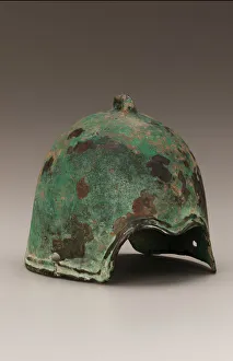 Weapon And Armament Prints: Helmet, Han dynasty, 206 BCE-220 CE. Creator: Unknown