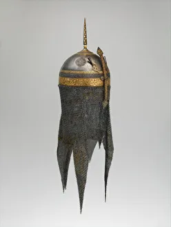 Talisman Prints: Helmet with Talismanic Inscriptions, Iran, 18th century. Creator: Unknown