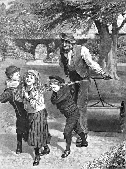 Roller Prints: Helping Gardener'; after Robert Barnes