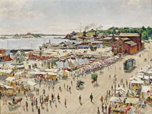 Steamship Prints: Helsinki South Harbour, 1925. Creator: Hugo Backmansson