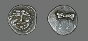 Hemidrachm (Coin) Depicting a Bull, about 400 BCE and later. Creator: Unknown
