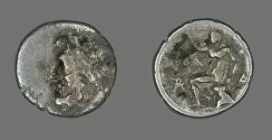 Hemidrachm (Coin) Depicting the God Zeus, after 371 BCE. Creator: Unknown