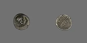 Hellenistic Gallery: Hemidrachm (Coin) Depicting the God Zeus Amarios, 280-146 BCE. Creator: Unknown