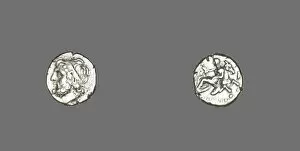 Neptune Gallery: Hemidrachm (Coin) Depicting Poseidon, 3rd century BCE. Creator: Unknown