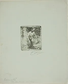 Etching On Off White Laid Paper Prints: Hemulå I, 1906. Creator: Anders Leonard Zorn