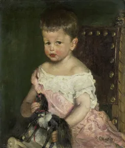 Toy Horse Prints: Hendrik Waller (1887-1951) at the age of three, 1890. Creator: Pieter Oyens