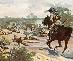 Hendrik Witboi mortally wounded in the fighting at Fahlgras, 29 October 1905, (1936) Hendrik Witboi mortally wounded in the fighting at Fahlgras, 29 October 1905, (1936)