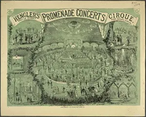 Circus Prints: Henglers promenade concerts, c1880. Creator: Unknown