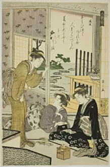 Eishi Chobunsai Collection: Henjo, from the series 'Six Immortal Poets (Rokkasen)', c. 1789/90. Creator: Hosoda Eishi