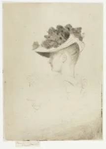 Roussel Theodore Prints: The Henley Hat, 1890. Creator: Theodore Roussel