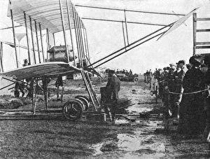 Blackpool Gallery: Henri Farman and his 50 hp Gnome biplane, Blackpool Aviation Meeting, Lancashire, 1909 (1933)