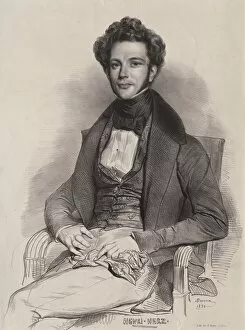 Lithograph On Chine Collé Gallery: Henri Herz, Pianist, 1832. Creator: Achille Deveria (French, 1800-1857)