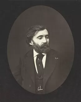 Woodburytype Collection: Henri, vicomte de Bornier, c. 1876. Creator: Ferdinand J. Mulnier