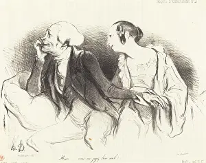 Speaking Prints: Henri!... vous me jugez bien mal!... 1838. Creator: Honore Daumier