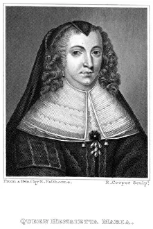 Faithorne Prints: Henrietta Maria (1609-1669). queen consort to King Charles I (1600-1649)
