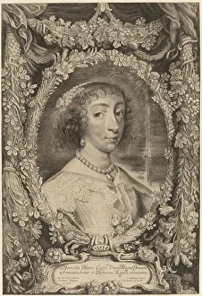 Pearl Earrings Prints: Henrietta Maria, Queen of England, 1650?. Creator: Jonas Suyderhoef