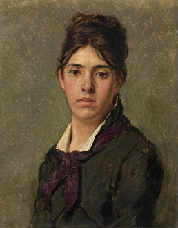 Brown Eyes Prints: Henriette Van Beers, the Artist's Sister, c1870s. Creator: Jan Van Beers