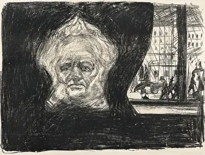 Henrik Ibsen at Cafe of the Grand Hotel, 1902. Artist: Munch, Edvard (1863-1944) Henrik Ibsen at Cafe of the Grand Hotel, 1902. Artist: Munch, Edvard (1863-1944)