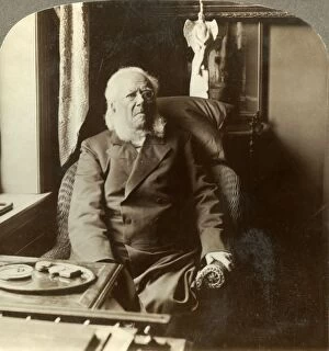 Ibsen Gallery: Henrik Ibsen, the poet to whom all the world pays homage, at home Christiania, Norway, c1905