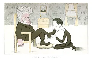 Beerbohm Gallery: Henrik Ibsen, Receiving Mr William Archer in Audience, 1904.Artist: Max Beerbohm
