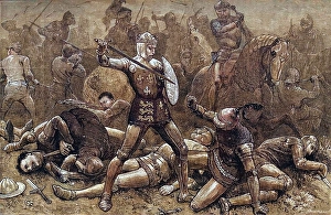 Cassell And Co Prints: Henry and Alencon at Agincourt