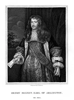 Henry Bennet, 1st Earl of Arlington, English statesman, (1828). Artist: TA Dean