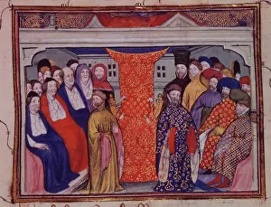 Henry Bolingbroke, Duke of Lancaster, is proclaimed King Henry IV by Parliament, c1401-c1405. Creator: The Virgil Master