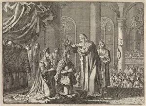 Princess Royal Gallery: Henry Compton crowning William and Mary at Westminster Abbey on 11 April 1689, 1698