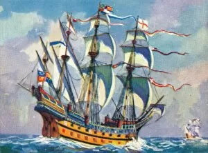 Carrack Gallery: Henry Grace a Dieu (Henry Grace of God), also known as Great Harry, English carrack or great ship