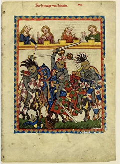 Medieval Illuminated Letter Gallery: Henry I, Count of Anhalt (From the Codex Manesse), Between 1305 and 1340. Artist: Anonymous