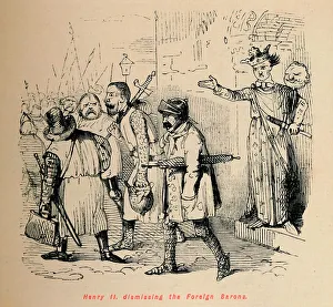 Henry Ii Curtmantle Prints: Henry II. dismissing the Foreign Barons, c1860, (c1860). Artist: John Leech