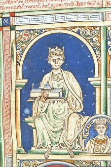 Historia Anglorum Gallery: Henry II of England (From the Historia Anglorum, Chronica majora). Artist: Paris, Matthew (c)