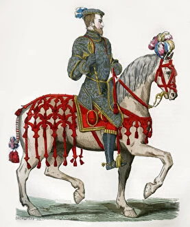 Images Dated 21st September 2009: Henry II of France, as captain of the light cavalry, 16th century (1882-1884)
