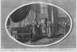 Charles Alfred Gallery: Henry III in the Chapter House at Winchester Cathedral, 1250 (1793)