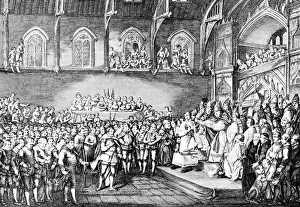 Plantagenet Prints: Henry III renewing the Magna Carta in 1253 (1905)