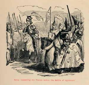 Henry inspecting his Troops before the Battle of Agincourt, c1860, (c1860). Artist: John Leech