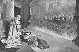 Wilson Prints: Henry Irving and Ellen Terry in Tennysons Becket at Windsor Castle, 1893, (1901)