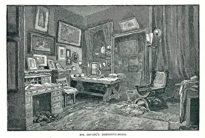 Irving Prints: Henry Irvings Dressing Room, 1891