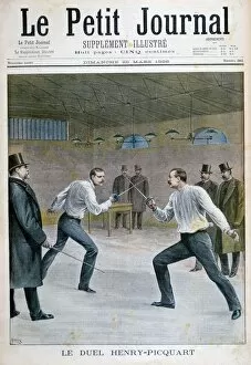 Duelling Gallery: Henry-Picquart duel, 1898. Artist: Henri Meyer