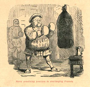 Gilbert Abbott A Gallery: Henry practising previous to challenging Francis, 1897. Creator: John Leech