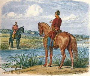 James William Edmund Gallery: Henry and Stephen confer across the Thames, 1153 (1864). Artist: James William Edmund Doyle