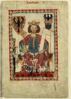 Henry Vi Gallery: Henry VI (1165-1197), Holy Roman Emperor (From the Codex Manesse), Between 1305 and 1340